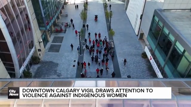 Downtown Calgary vigil draws attention to violence against Indigenous women