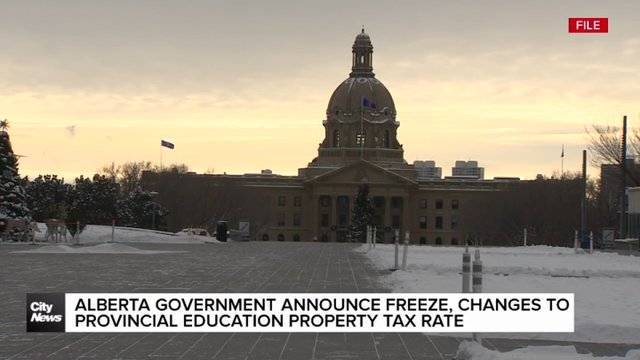 Alberta government announces freeze, changes to education property tax