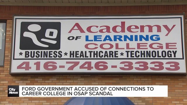 Ford government accused of ties with career colleges in OSAP scandal