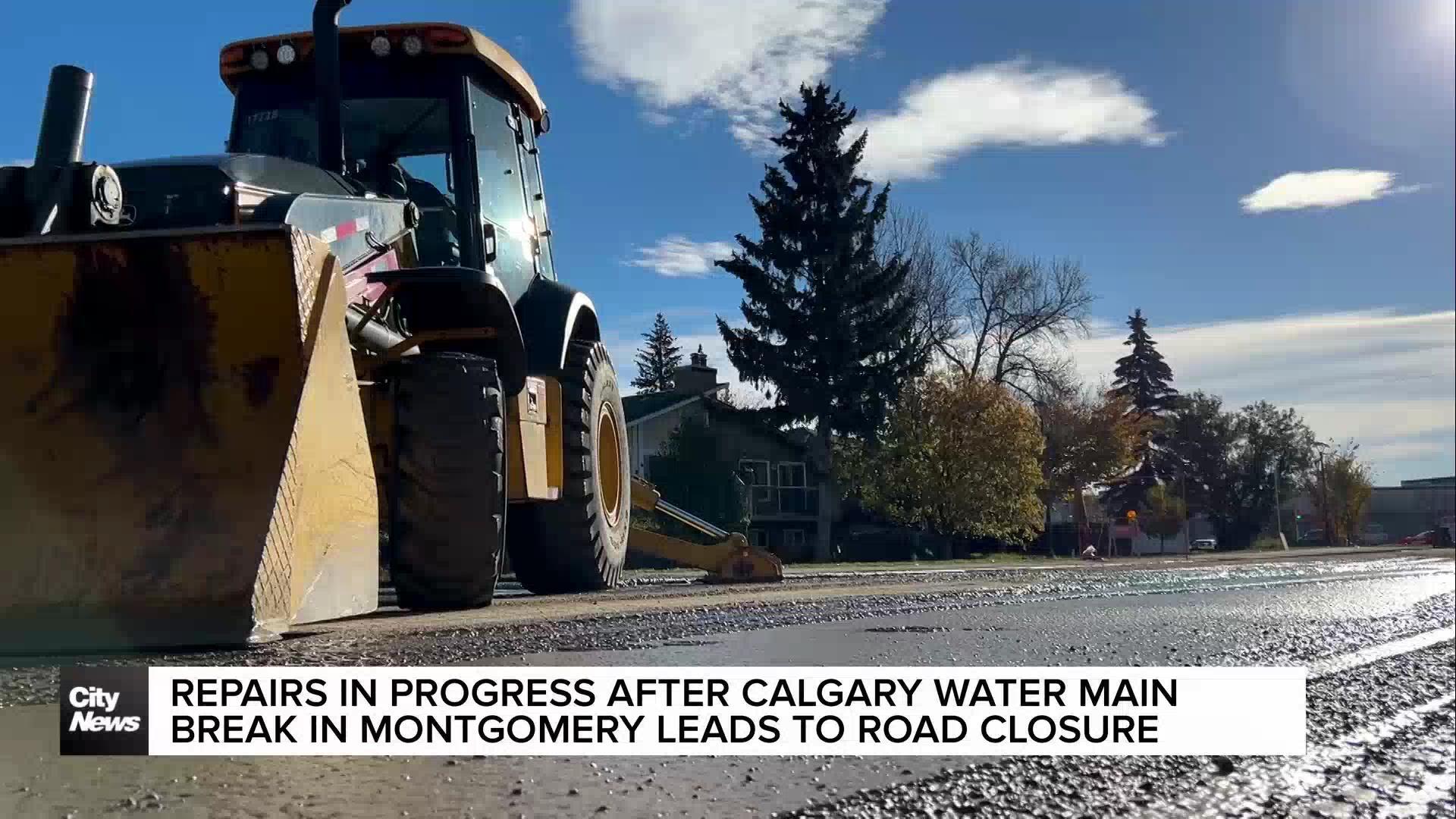 Calgary sees another water main break in the same area where repairs were made last month