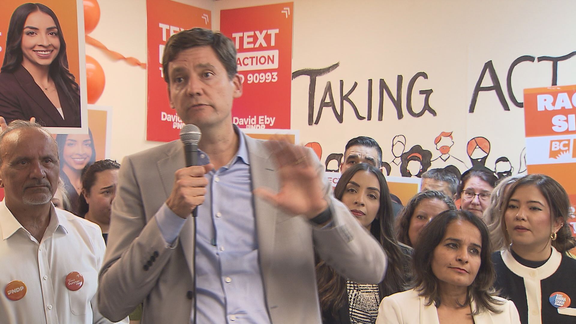 BC NDP members welcomed Leader David Eby to a brand-new party office Tuesday