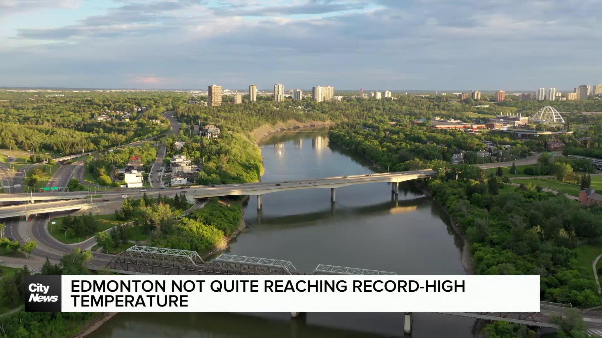 Edmonton’s hottest July 10th on record, not quite reaching all-time record high