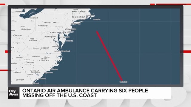 Ontario air ambulance carrying 6 missing off U.S. coast