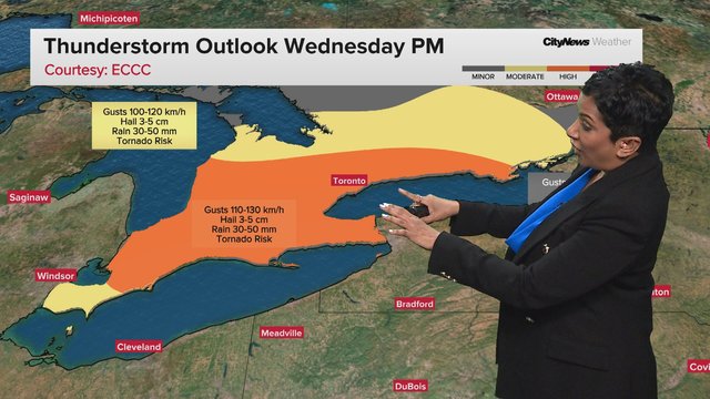 GTA thunderstorms risk: When the storms are expected to peak