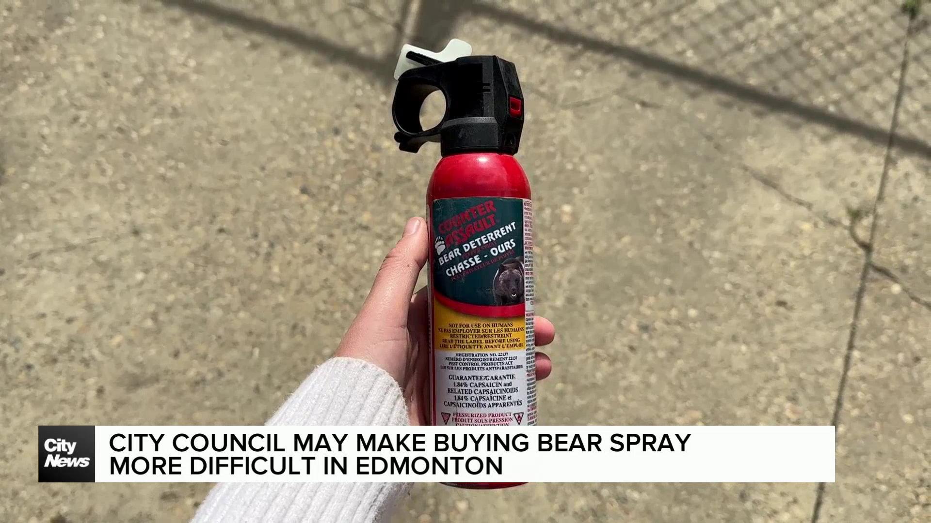 City council may make buying bear spray more difficult in Edmonton