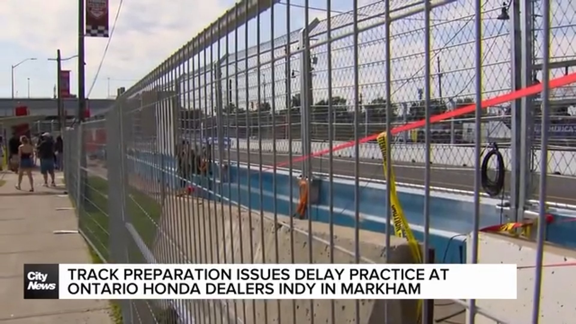 Track preparation issues delay practice at Ontario Honda Dealers Indy in Markham