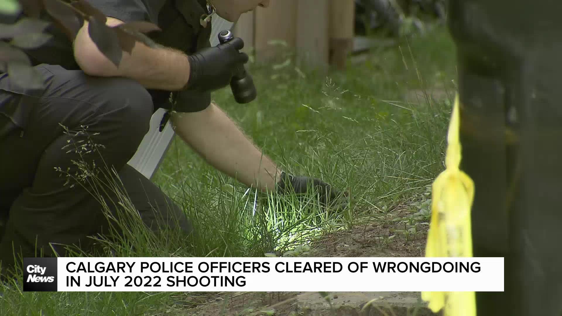 Calgary police officers cleared of wrongdoing in July 2022 shooting