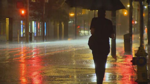 Heavy rain soaks Toronto streets