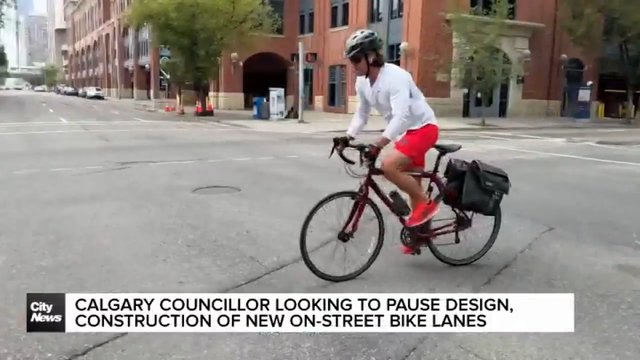 Calgary councillor looking to pause new on-street bike lanes