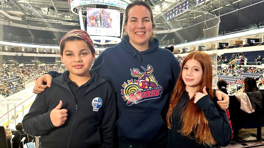 Students learn about mental health with the Manitoba Moose