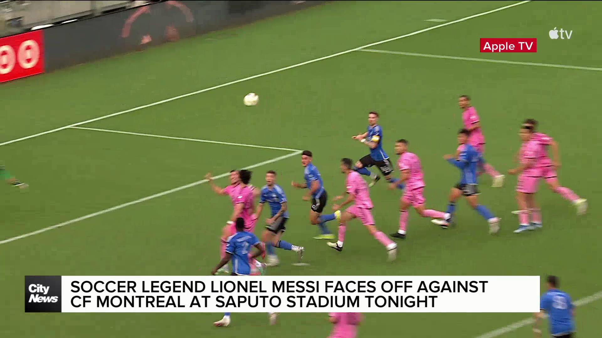 Soccer legend Lionel Messi faces off against CF Montreal