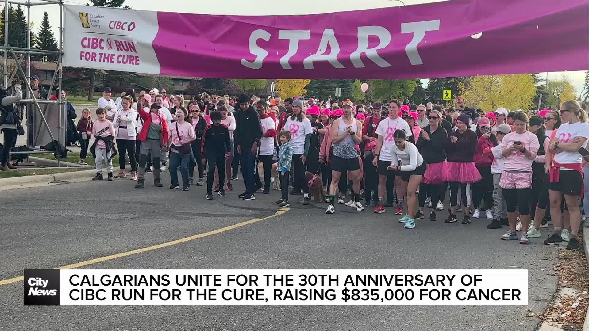 Calgarians unite for the 30th anniversary of CIBC Run for the Cure, raising $835,000 for cancer research