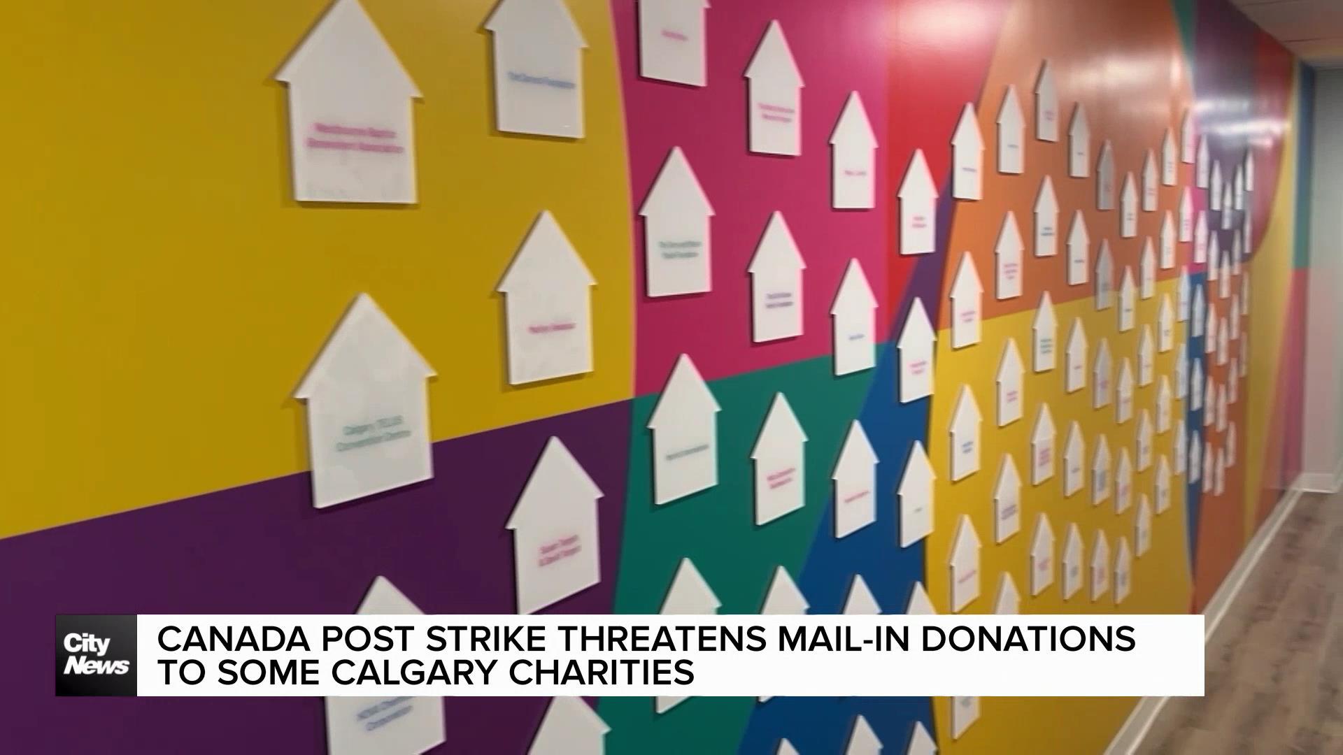 Canada Post strike threatens mail-in donations to some Calgary charities