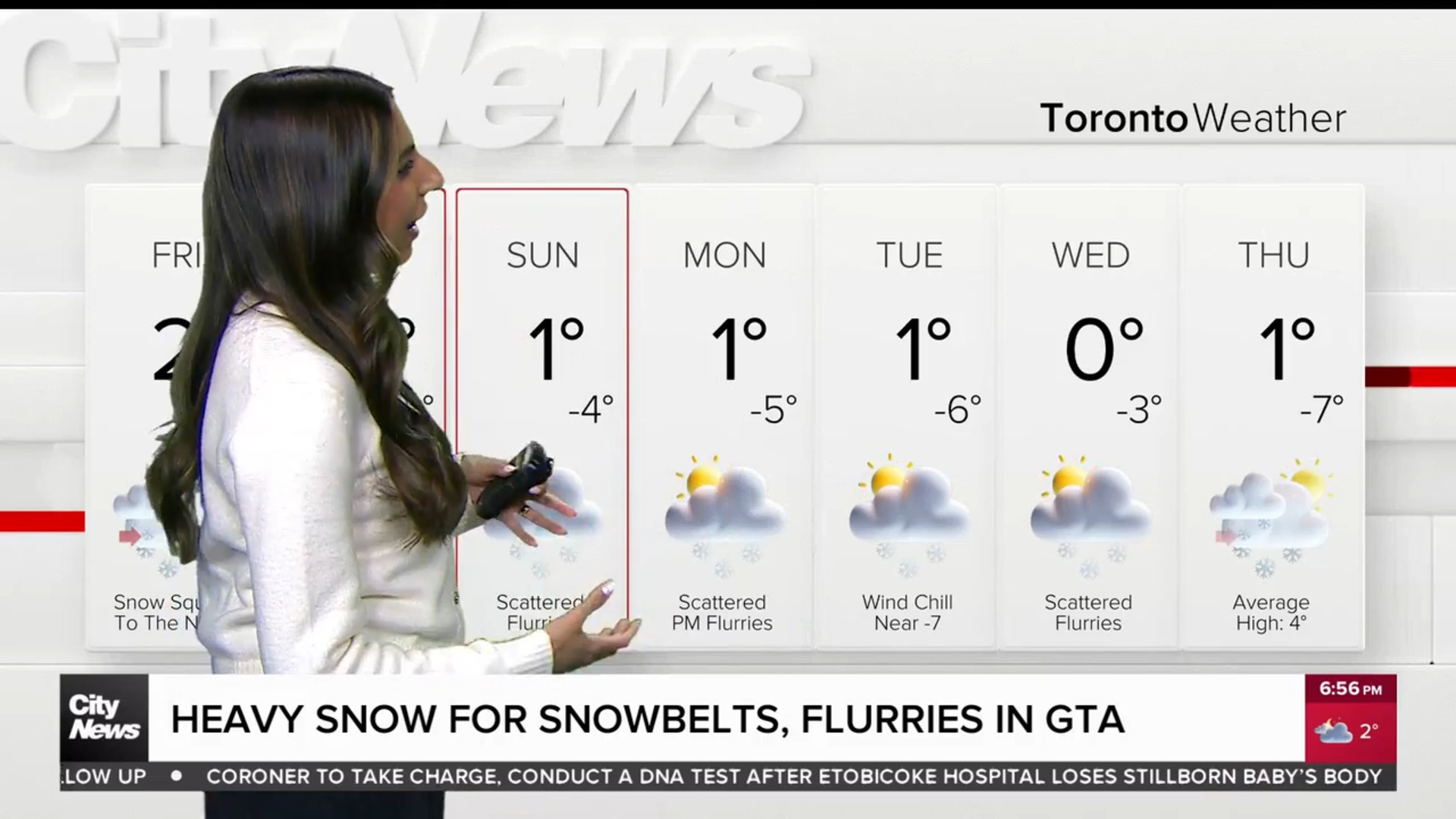 Flurries on the way in GTA