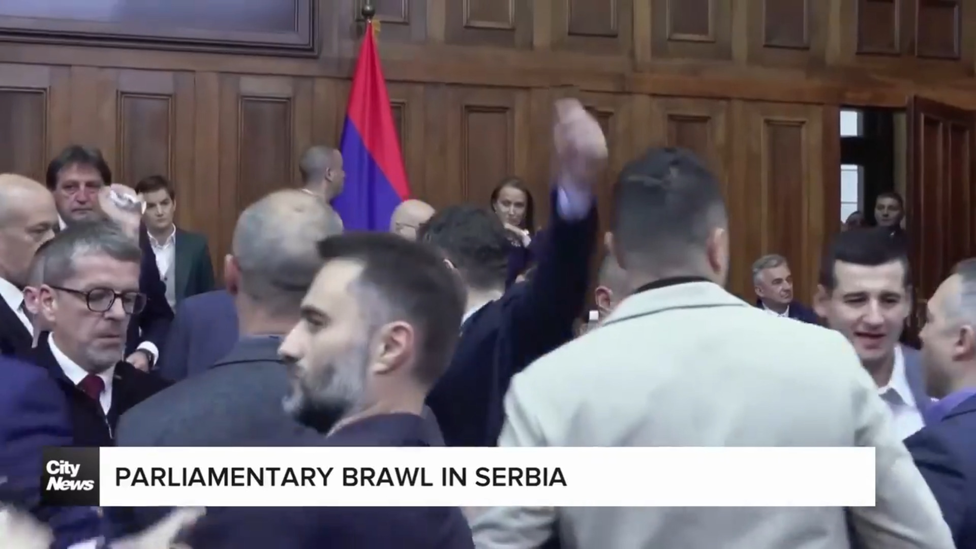 Brawl breaks out in Serbian Parliament