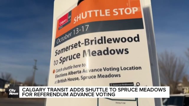 Calgary Transit adds shuttle to Spruce Meadows for referendum advance voting
