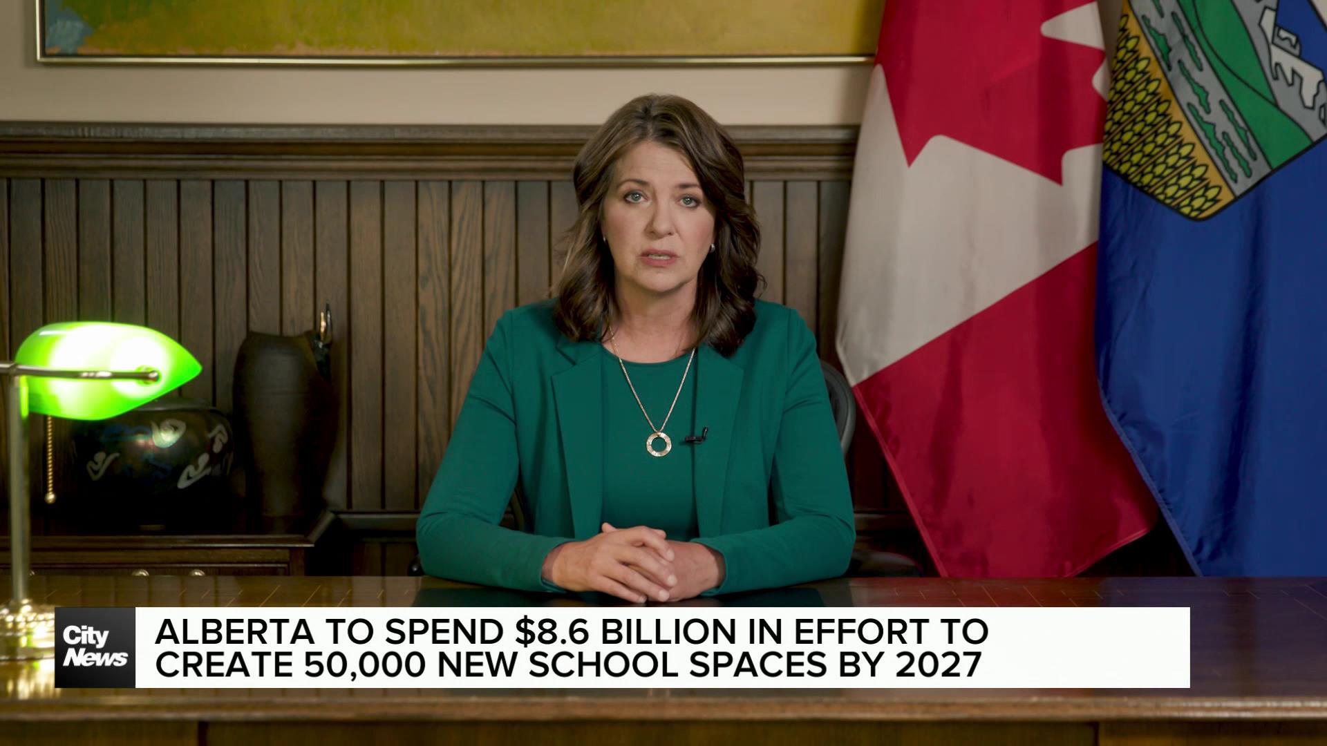 Alberta to spend $8.6B on new schools