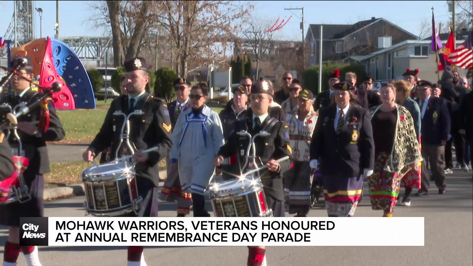 Annual Remembrance Day march in Kahnawake