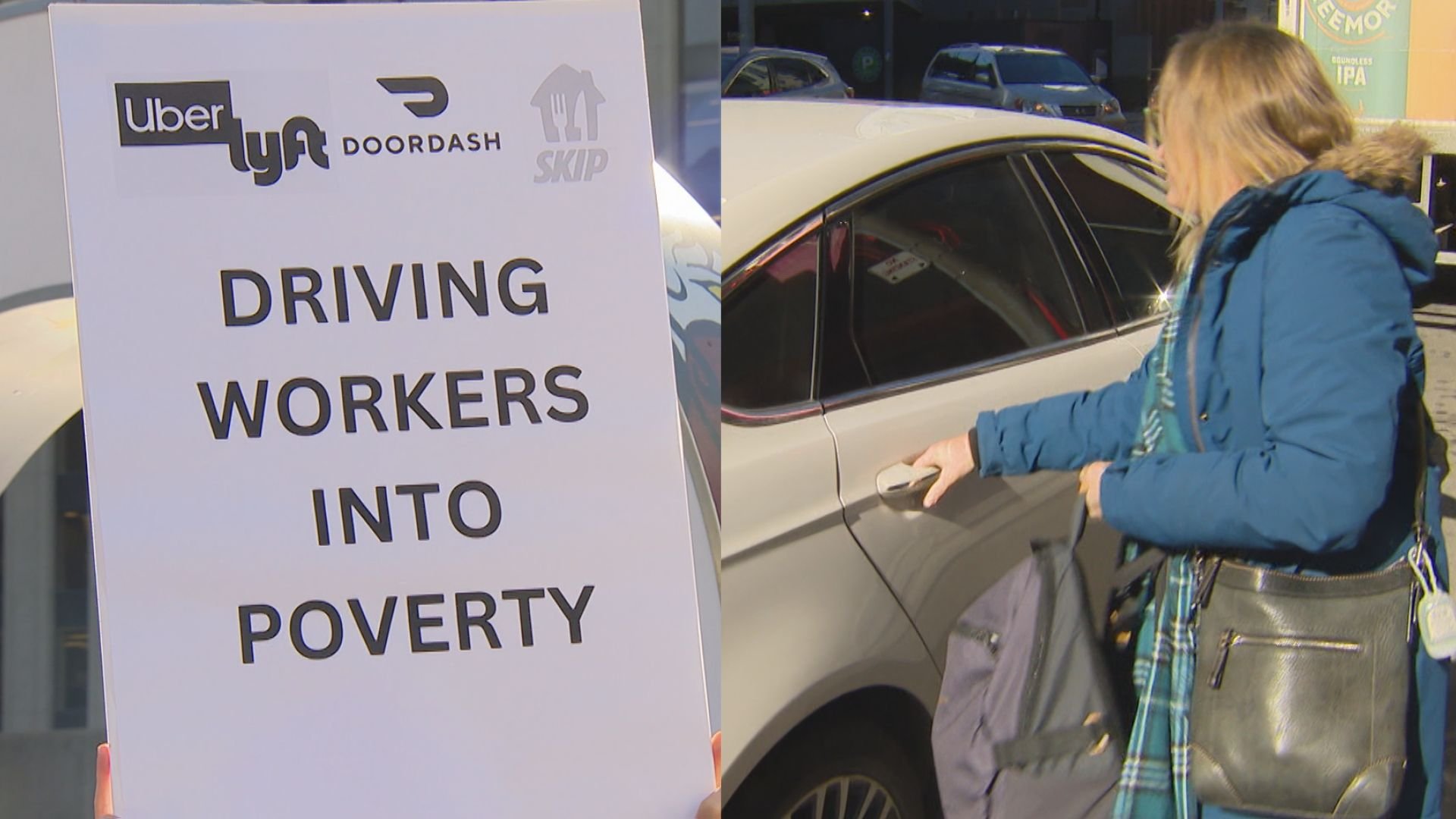 Toronto ride-share drivers join strike and protests calling for better pay