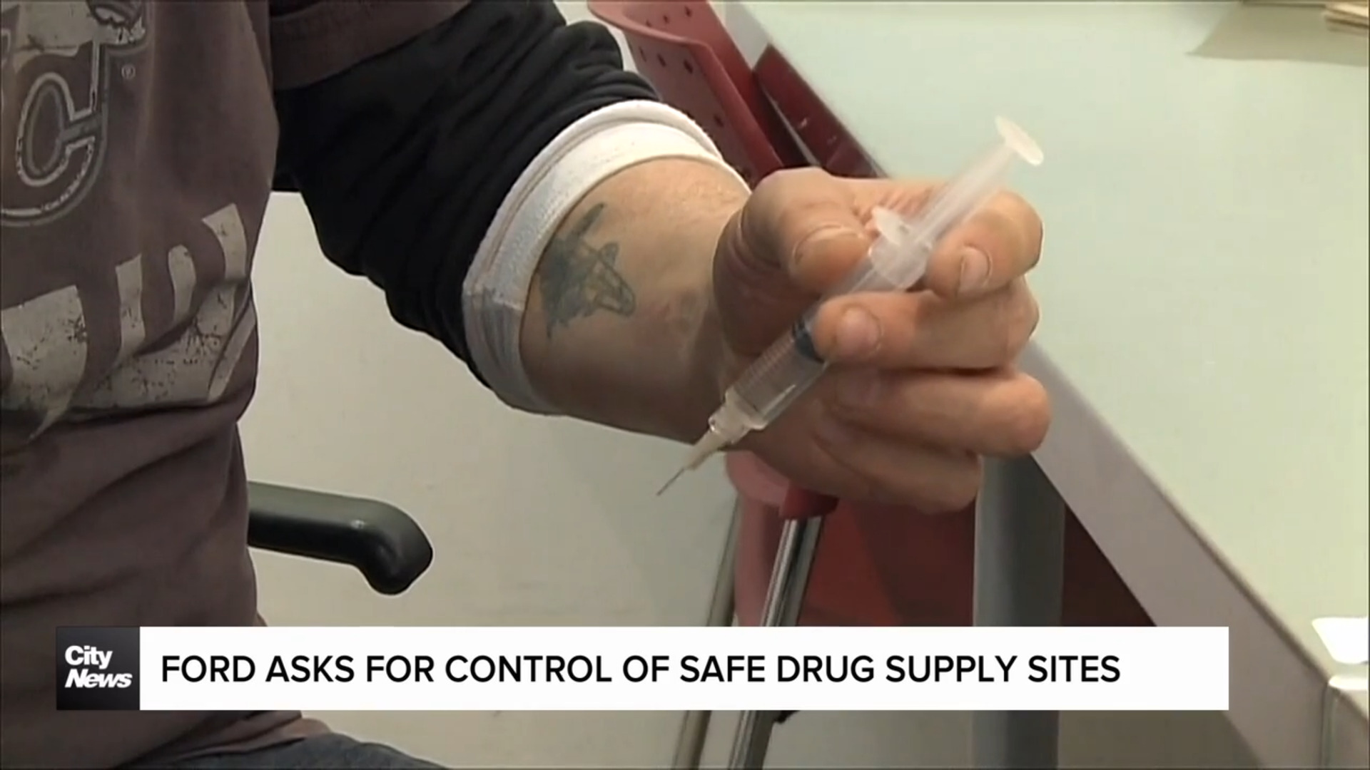 Premier Ford asks for control of province's safe drug supply sites