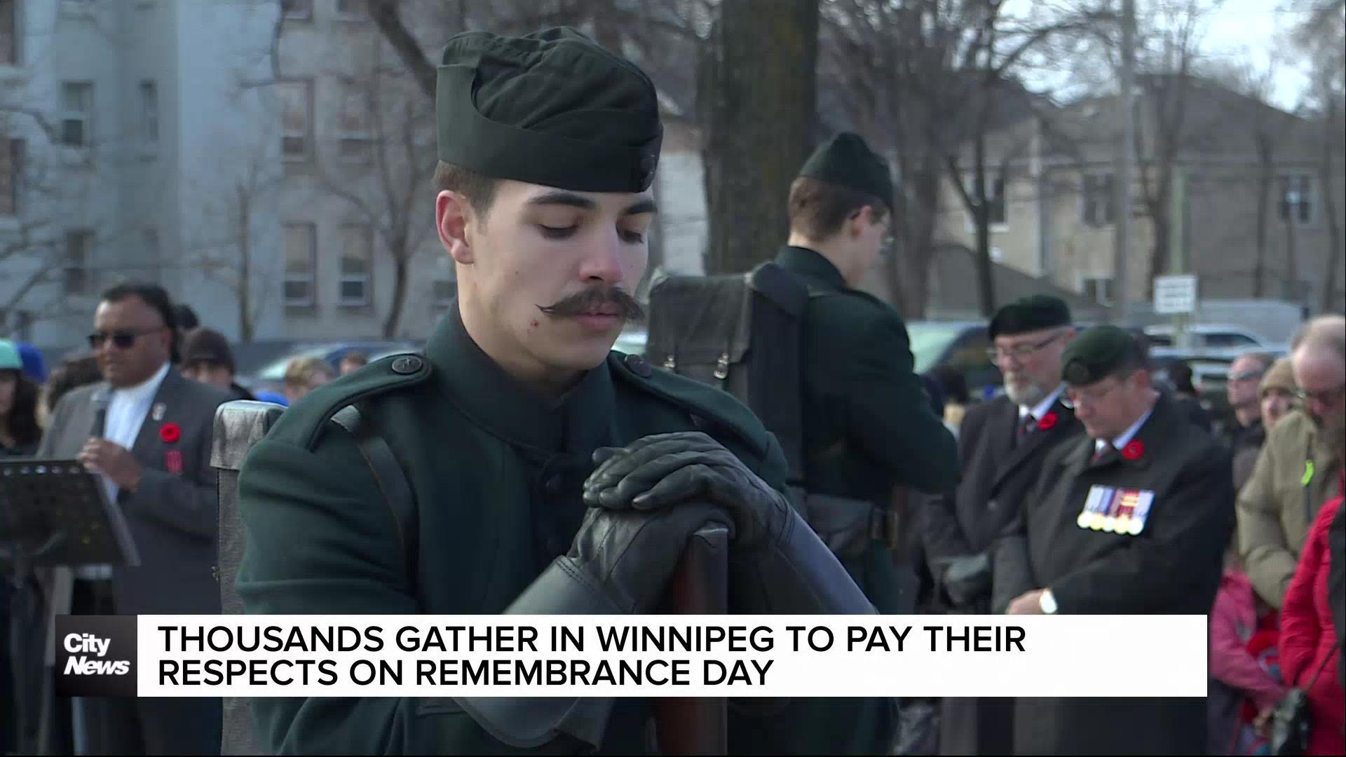 Winnipeggers gather for historic Remembrance Day