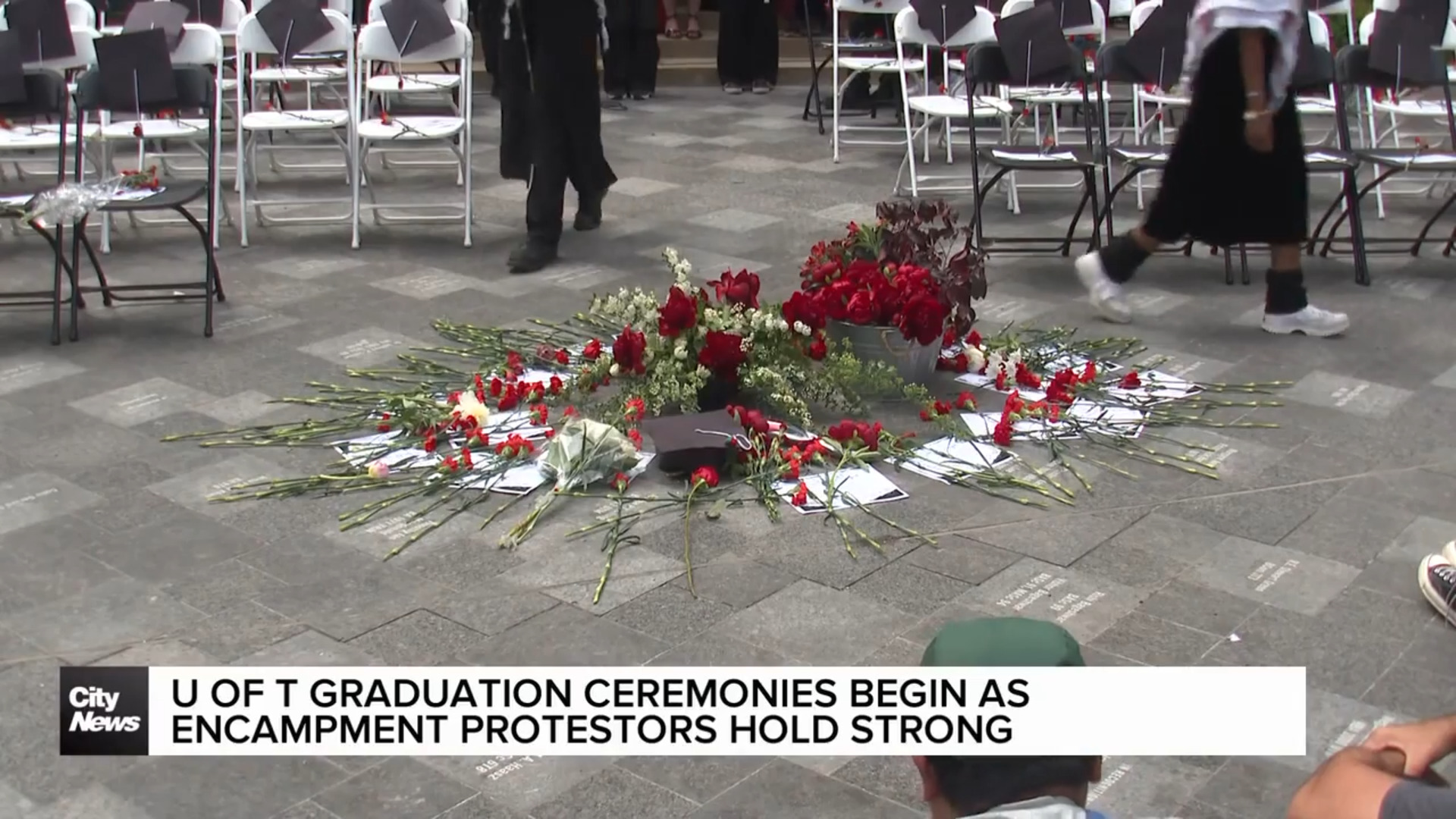 U of T graduation ceremonies begin as encampment protestors hold strong
