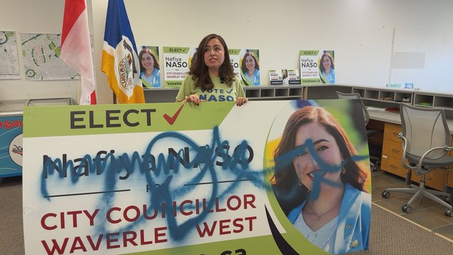 RCMP investigate banner near Steinbach as Manitoba election candidates report vandalism