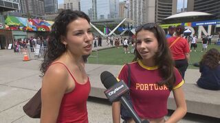 Portugal and Spain fans brace for knock out round