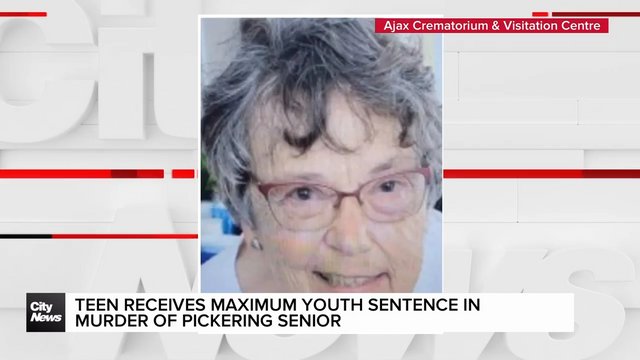 Teen receives maximum youth sentence in Pickering senior's death