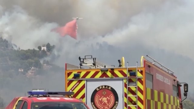 Wildfires rage in Spain and France