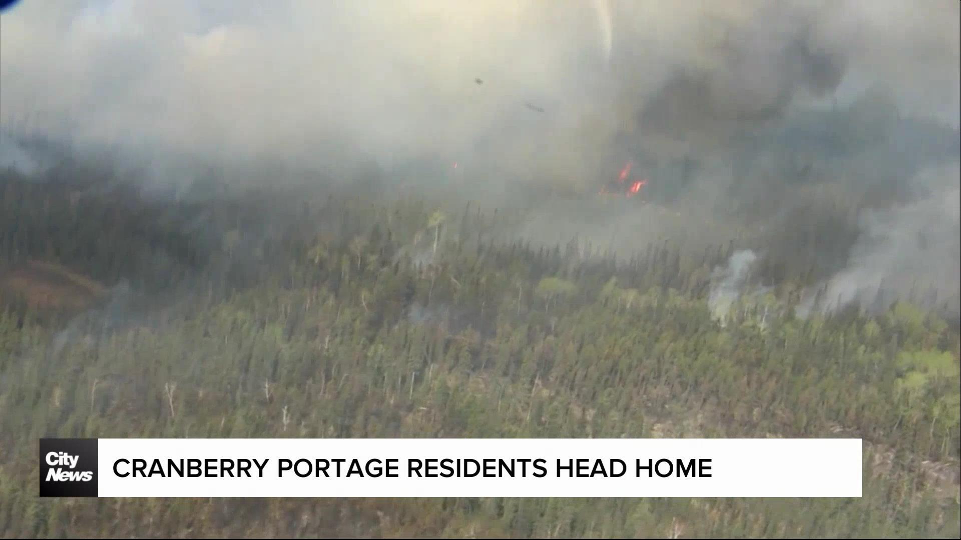 Cranberry Portage residents head home after massive wildfire