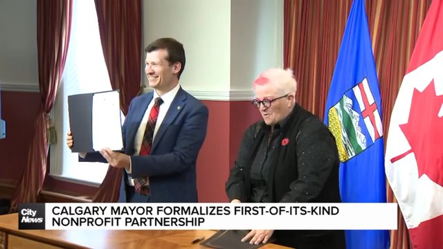 Calgary mayor formalizes first-of-its-kind nonprofit partnership
