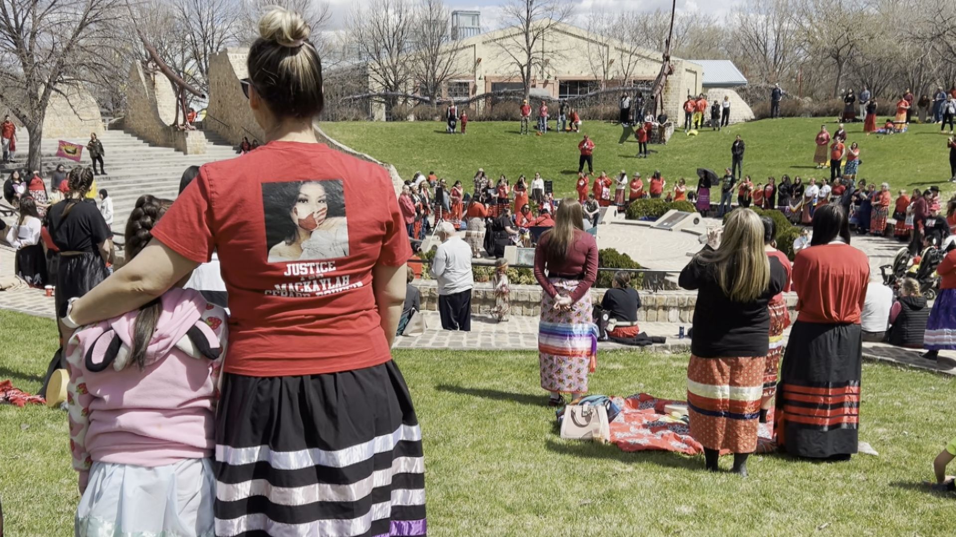 Marking Red Dress Day in Manitoba