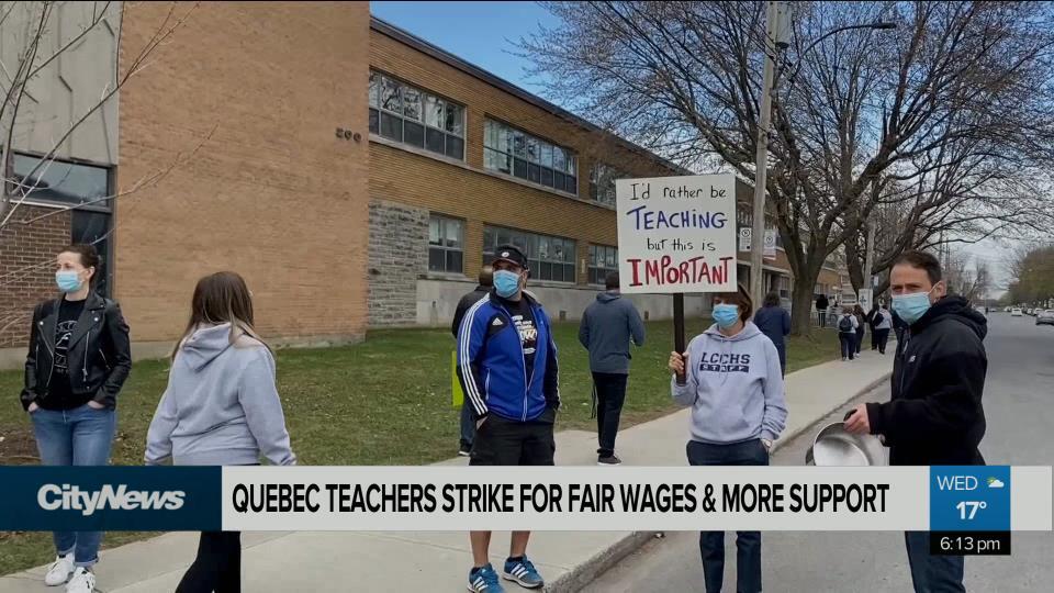 Quebec Teachers Strike For Fair Wages And More Support