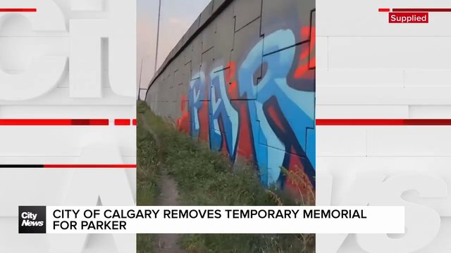 City of Calgary removes temporary memorial for Parker