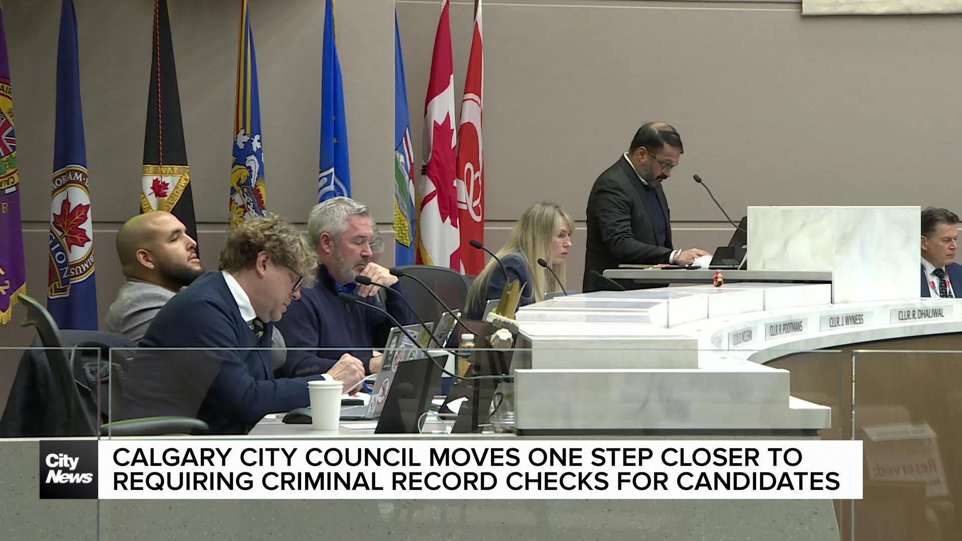 Calgary one step closer to requiring criminal background checks for election candidates