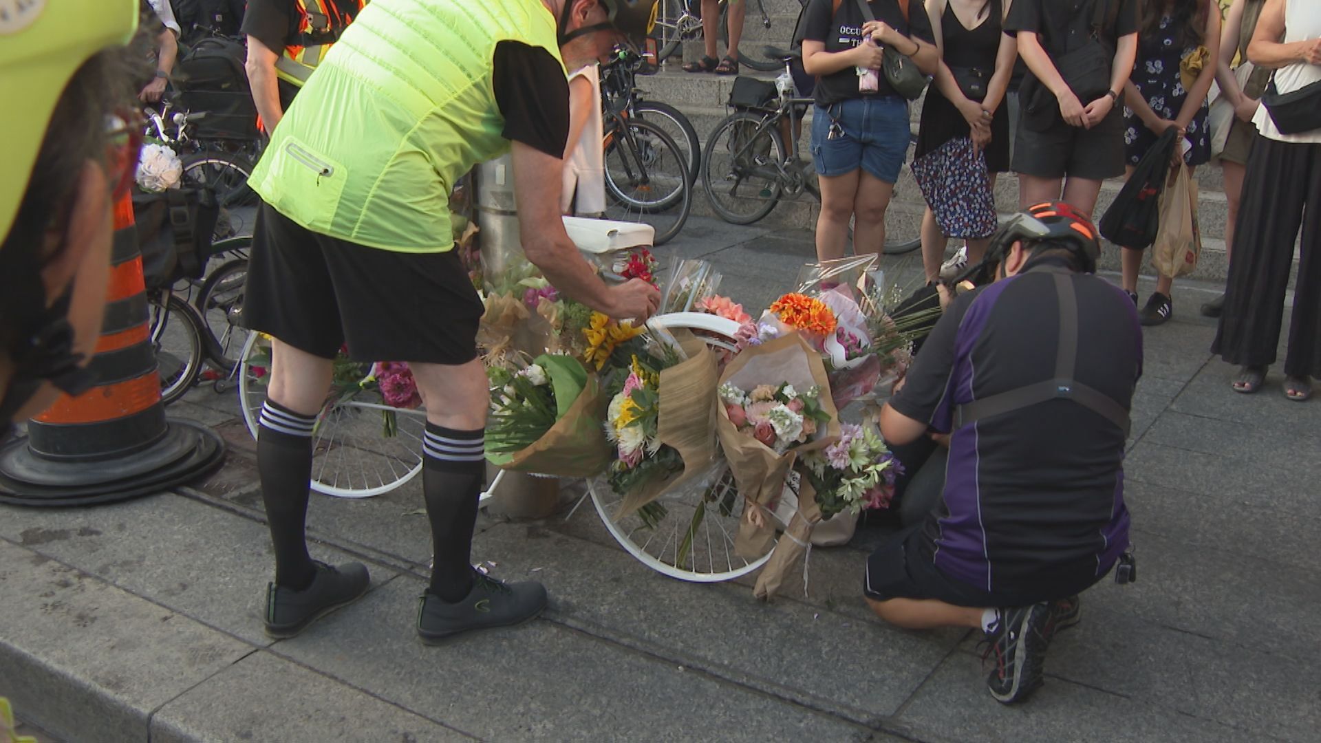 Memorial ride downtown for cyclist struck and killed