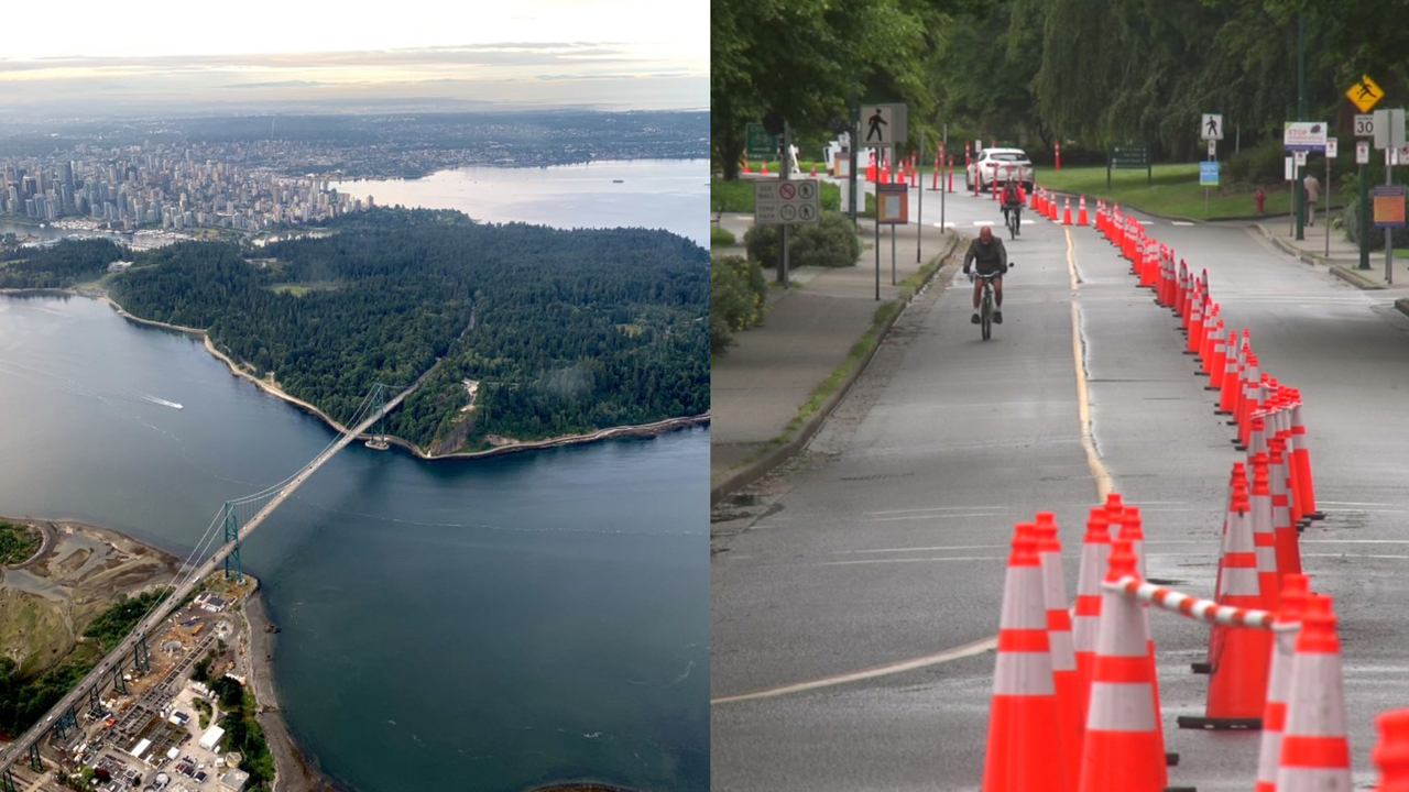 Lions gate bridge online bike lane