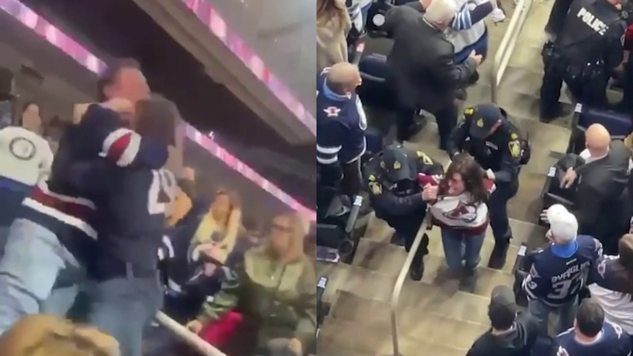 Winnipeg Jets game ends in brawl 