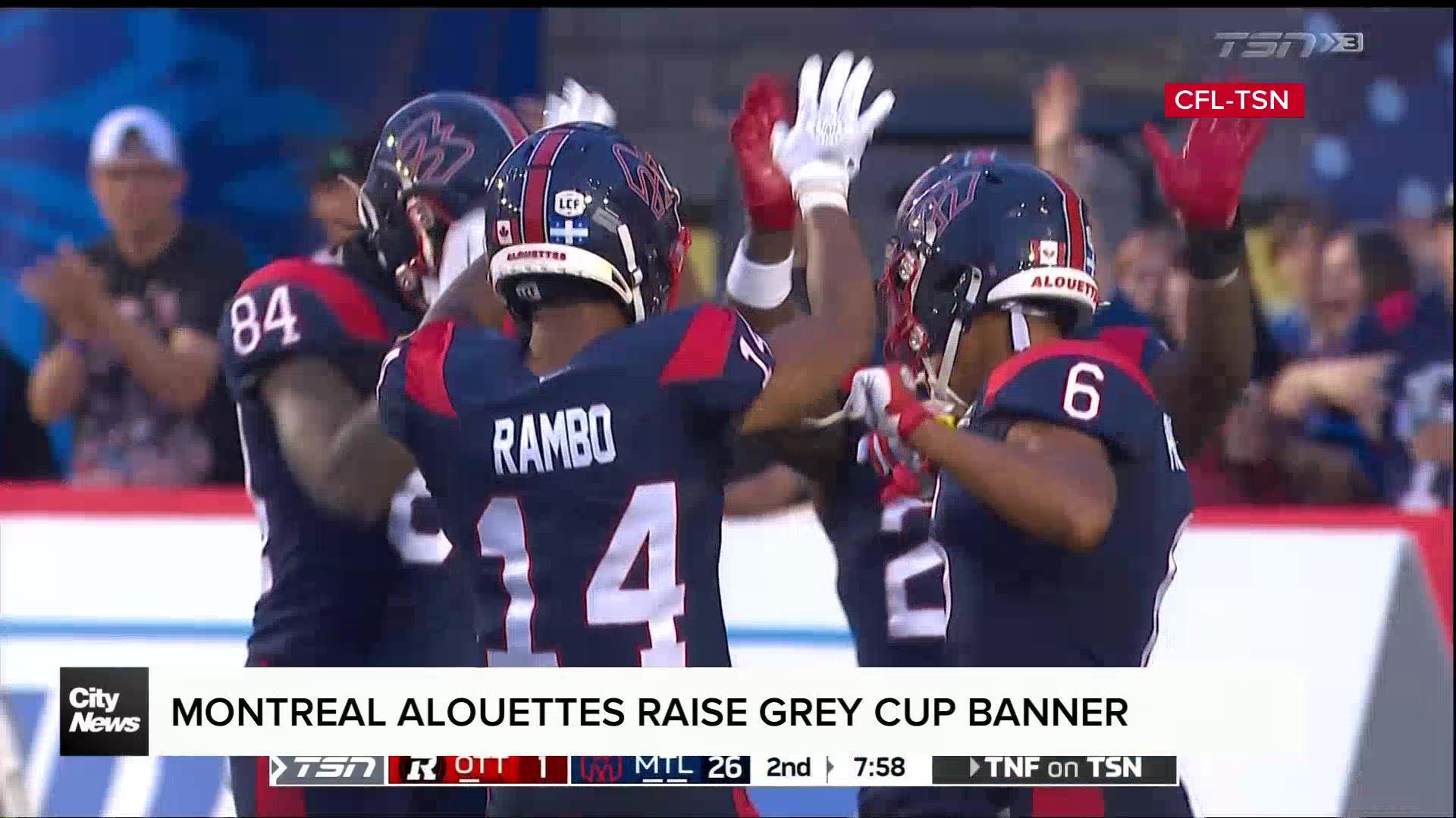 Alouettes unveiled Grey Cup banner at 2024 home opener