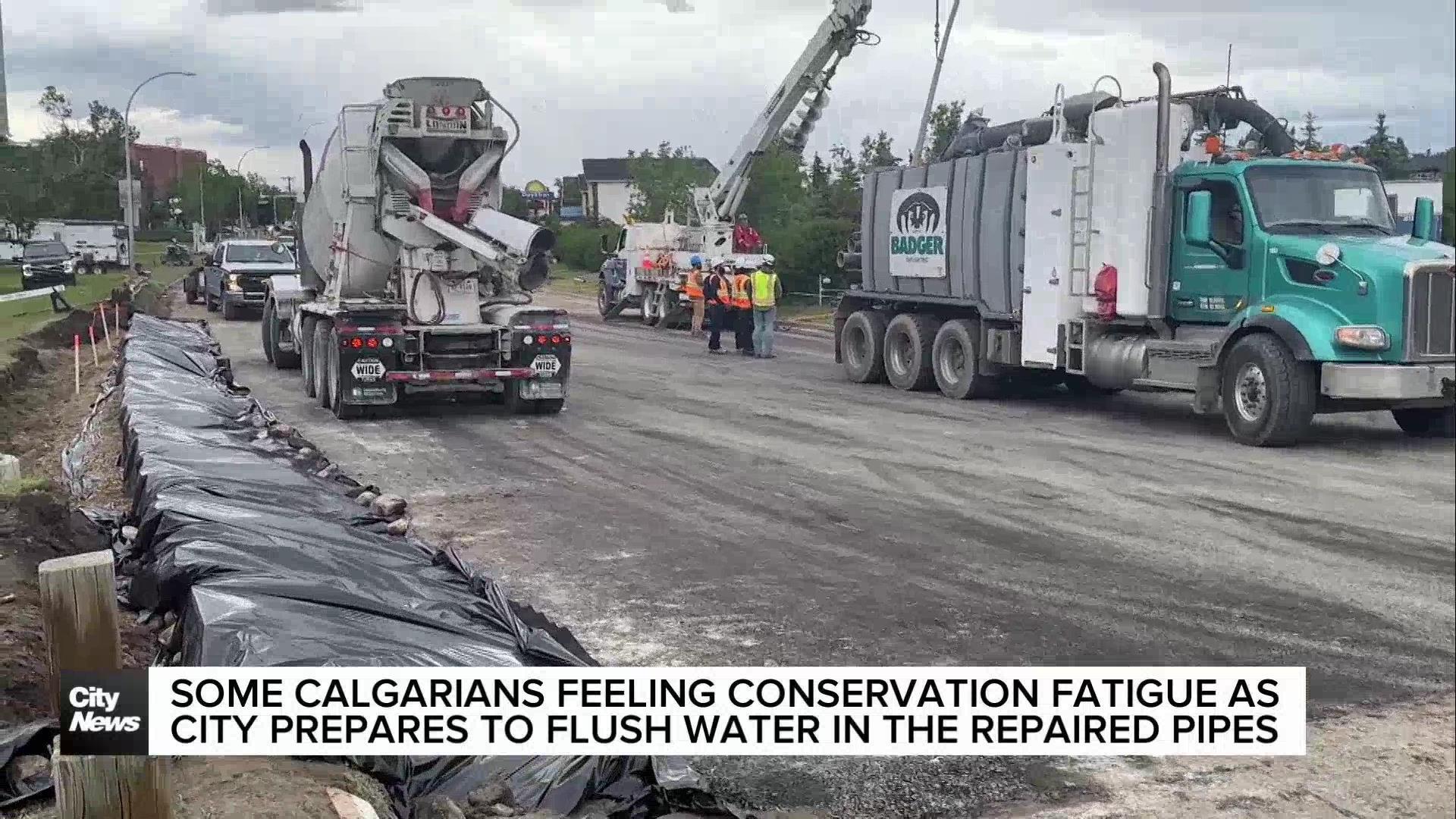 Conservation fatigue setting in as Calgary prepares to flush water in the repaired pipes