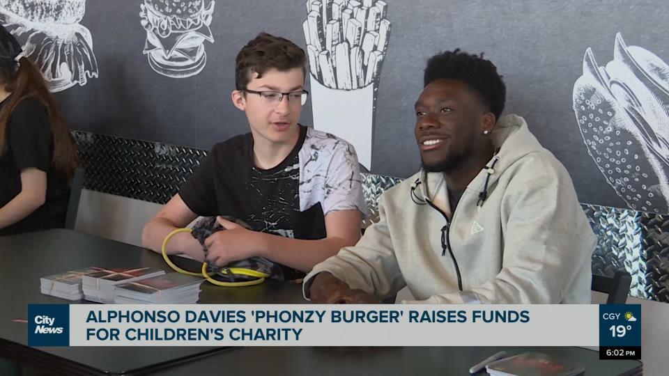 Alphonso Davies raises funds for sick kids through Phonzy burger