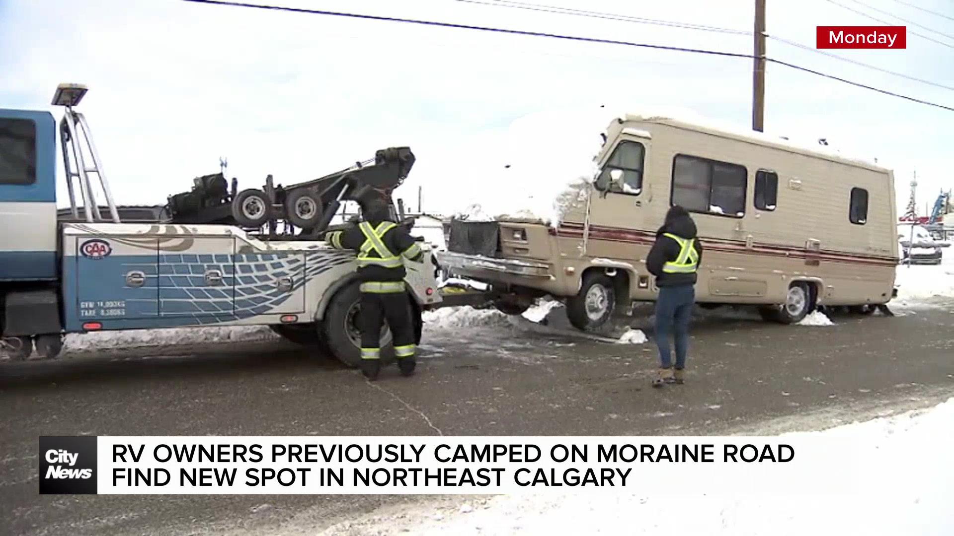 RV owners previously camped on Moraine Road find new spot in NE Calgary