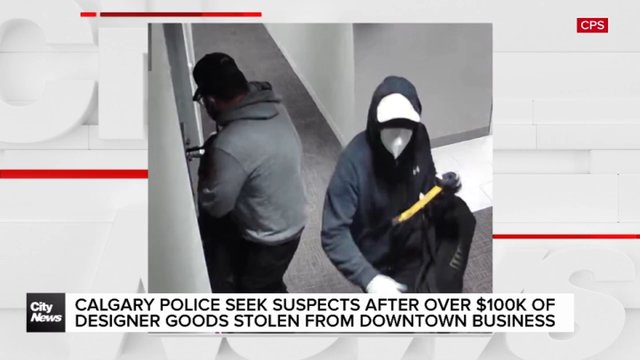 Calgary police seek suspects after $100K worth of designer goods stolen from business