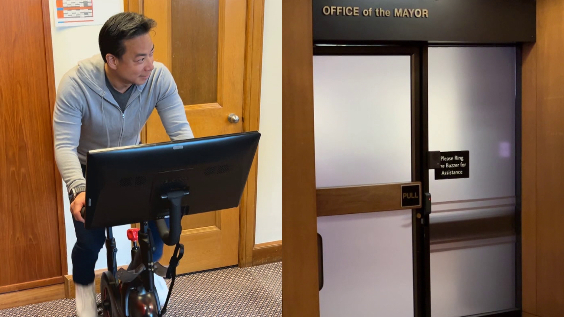 Vancouver mayor criticized for converting boardroom into gym