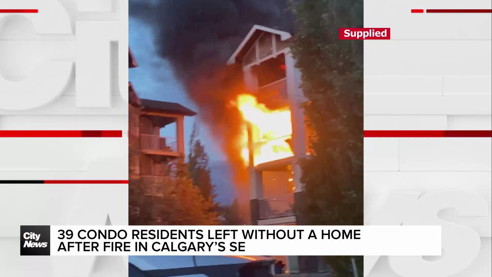 39 condo residents left without a home after Calgary fire