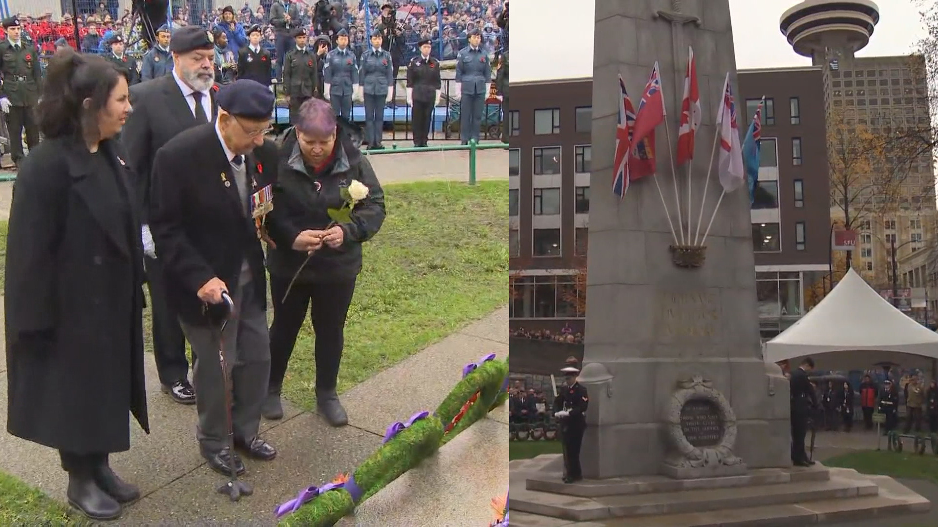 Centennial ceremony of Victory Square Remembrance Day in Vancouver