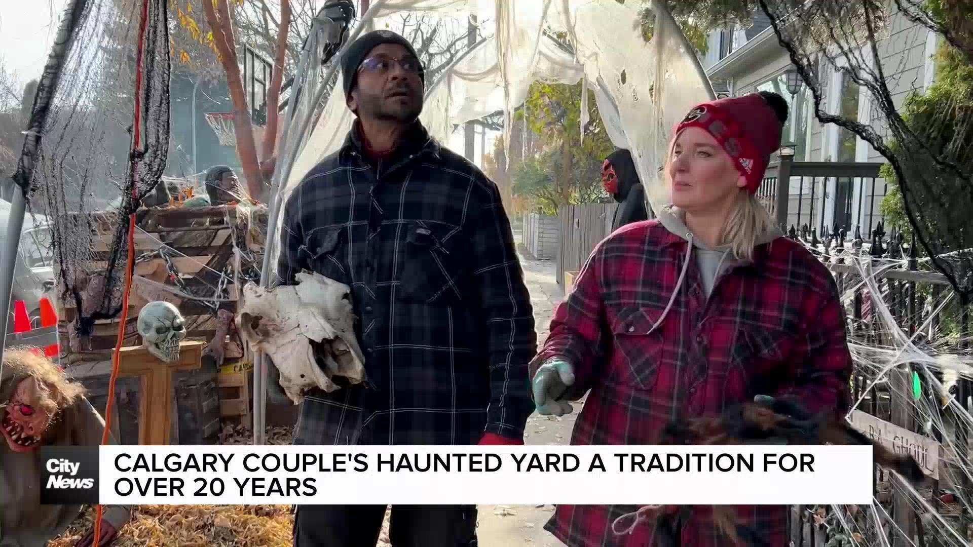 Calgary couple's haunted yard a tradition for over 20 years