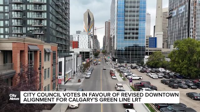 City council votes in favour of revised downtown alignment for Calgary's Green Line LRT