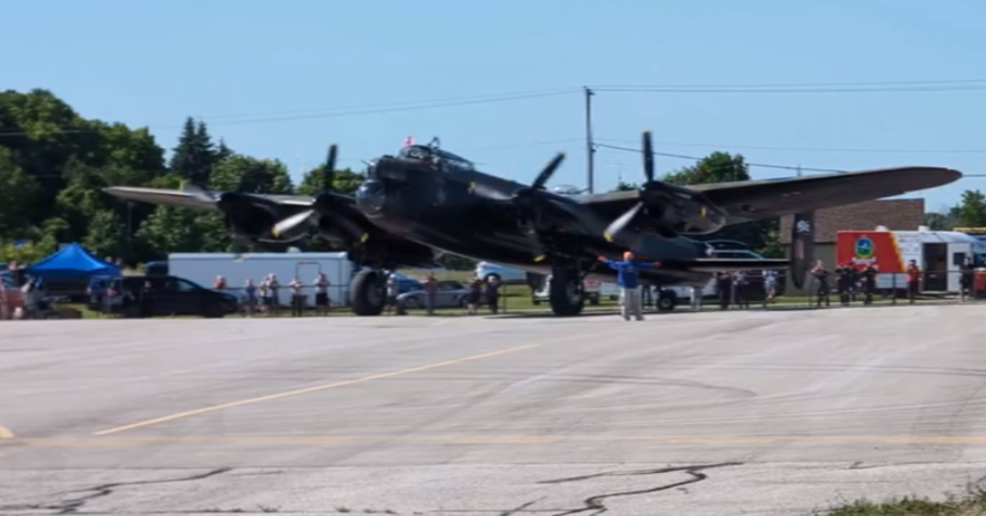 Iconic bomber makes return flight to former home of Goderich